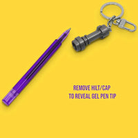 Portachiavi Penna Gel LEGO Spada Laser Star Wars con inchiostro Viola
