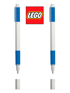 Set 2 Penne Ufficiali LEGO con inchiostro di colore Azzurro