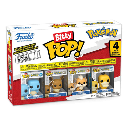 Funko Bitty Pop Pokemon 4 Pack Squirtle Eevee Growlithe Psyduck
