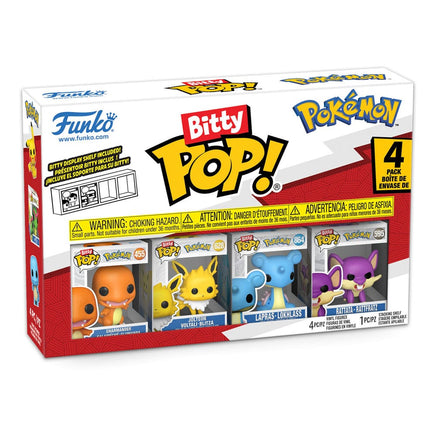 Funko Bitty Pop Pokemon 4 Pack Charmander Jolteon Lapras Rattata