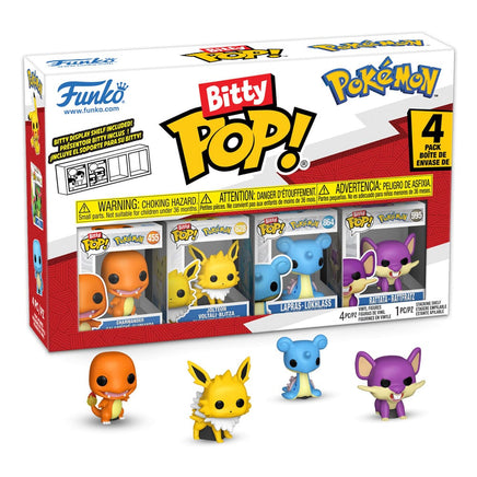 Funko Bitty Pop Pokemon 4 Pack Charmander Jolteon Lapras Rattata
