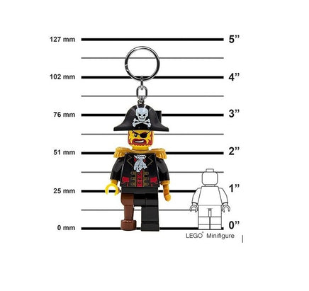 Portachiavi luminoso LEGO Led Capitan Brickbeard Pirata 8 cm
