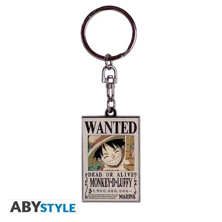 Portachiavi in metallo smaltato One Piece Wanted Rufy Luffy Abystyle