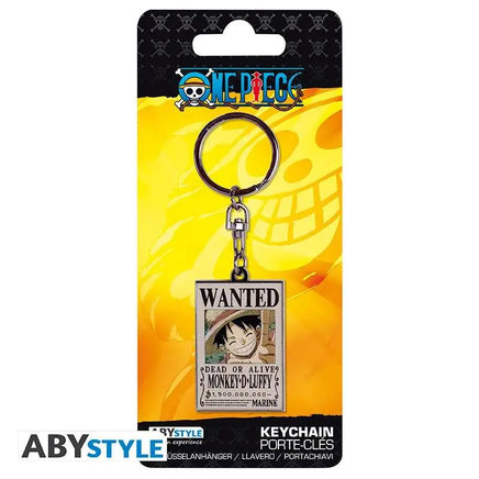 Portachiavi in metallo smaltato One Piece Wanted Rufy Luffy Abystyle