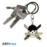Portachiavi in metallo smaltato One Piece Roronoa Zoro Emblem Abystyle