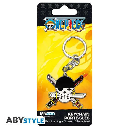 Portachiavi in metallo smaltato One Piece Roronoa Zoro Emblem Abystyle