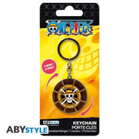 Portachiavi in metallo smaltato Timone One Piece Thousand Sunny's Helm Moving