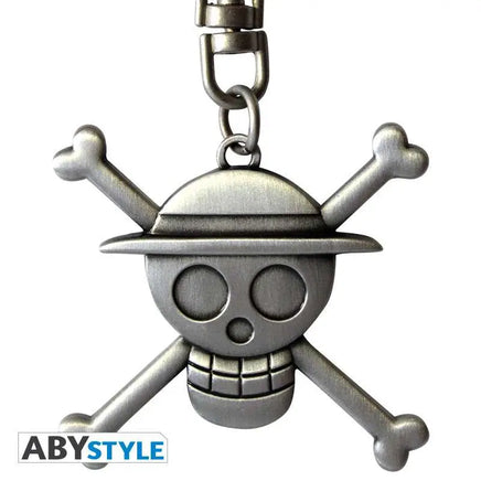 Portachiavi in metallo smaltato One Piece Luffy Skull 3d Abystyle