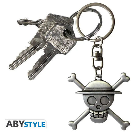 Portachiavi in metallo smaltato One Piece Luffy Skull 3d Abystyle