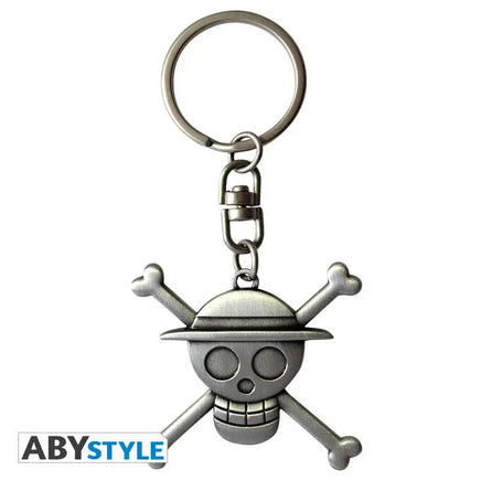 Portachiavi in metallo smaltato One Piece Luffy Skull 3d Abystyle