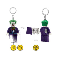 Portachiavi luminoso LEGO Led Dc Comics Joker Batman 8 cm