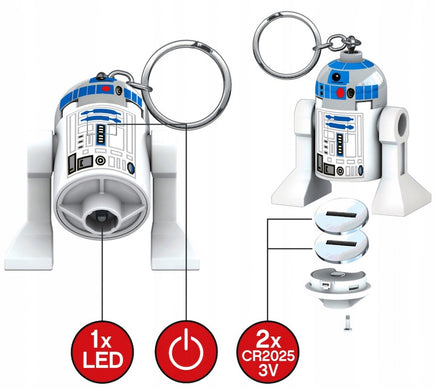 Portachiavi luminoso LEGO Led Star Wars Robot R2D2 5 cm
