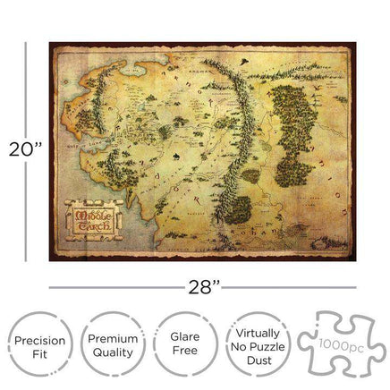 Puzzle The Hobbit Map Signore degli Anelli 1000 pezzi