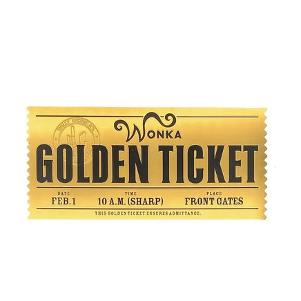 Replica Biglietto Golden Ticket Willy Wonka e La Fabbrica di Cioccolato