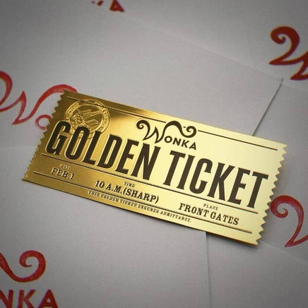 Replica Biglietto Golden Ticket Willy Wonka e La Fabbrica di Cioccolato