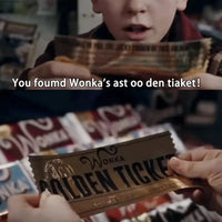Replica Biglietto Golden Ticket Willy Wonka e La Fabbrica di Cioccolato