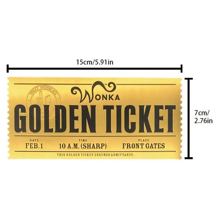 Replica Biglietto Golden Ticket Willy Wonka e La Fabbrica di Cioccolato