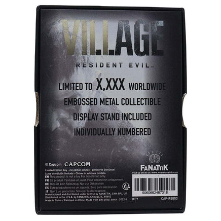 Replica Chiave Insigna Key Resident Evil VIII Biohazard Village Limited Edition