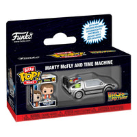 Funko Bitty Pop Ritorno al Futuro Figure Marty McFly e Time Machine Delorean