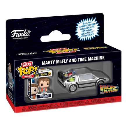 Funko Bitty Pop Ritorno al Futuro Figure Marty McFly e Time Machine Delorean