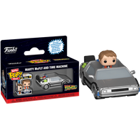 Funko Bitty Pop Ritorno al Futuro Figure Marty McFly e Time Machine Delorean