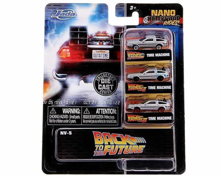 Set 3 Modellini Back To The Future 1982 Delorean Nano Models Diecast 1/87 Jada