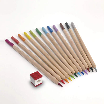 Set cancelleria Scuola 12 Matite Colorate LEGO con 1 Topper