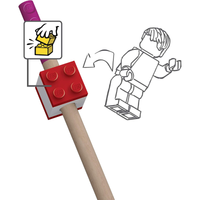 Set cancelleria Scuola 12 Matite Colorate LEGO con 1 Topper
