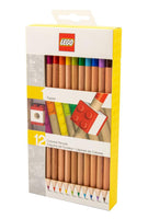 Set cancelleria Scuola 12 Matite Colorate LEGO con 1 Topper