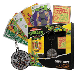 Gift Set Tartarughe Ninja Cowabunga Portachiavi Spilla Carte da Gioco Fanattik