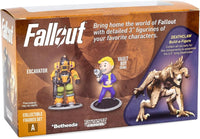 Fallout Mini Figures 2-Pack Set A Excavator & Vault Boy Gun Pvc
