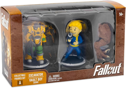 Fallout Mini Figures 2-Pack Set A Excavator & Vault Boy Gun Pvc
