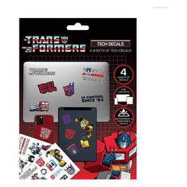 Set 4 fogli A5 decalcomanie adesivi stickers Transformers Autobot Decepticon
