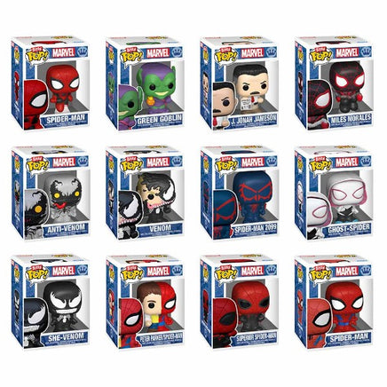 Funko Bitty Pop 12 Pack Spiderman Marvel Miles Morales Ghost Spider Venom Goblin