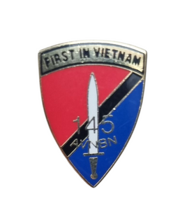 Spilla in metallo smaltato 145° Battaglione di Aviazione Vietnam US Army
