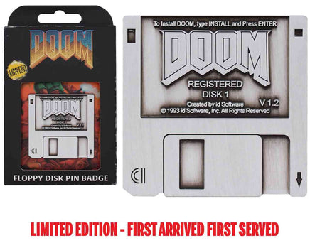Spilla Videogame Doom Floppy Disk Pin Badge Limited Edition