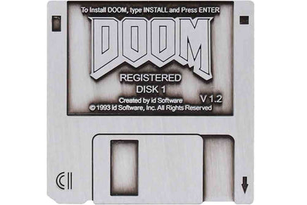 Spilla Videogame Doom Floppy Disk Pin Badge Limited Edition