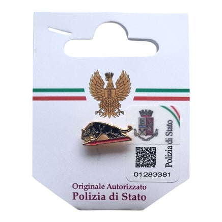Spilla pulce in metallo smaltato Pantera Squadra Volante Polizia di Stato