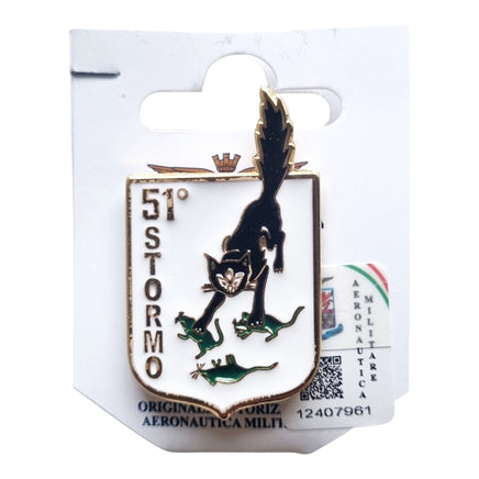 Spilla in metallo smaltato 51° Stormo Aeronautica Militare