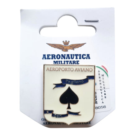 Spilla in metallo smaltato Aeroporto di Aviano Aeronautica Militare