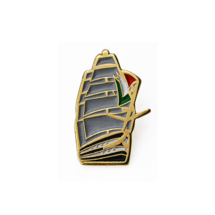 Spilla in metallo smaltato Nave Amerigo Vespucci Marina Militare