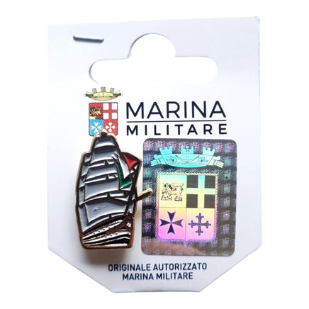 Spilla in metallo smaltato Nave Amerigo Vespucci Marina Militare