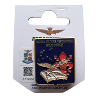 Spilla in metallo smaltato Scuola Militare Giulio Douhet Aeronautica Militare