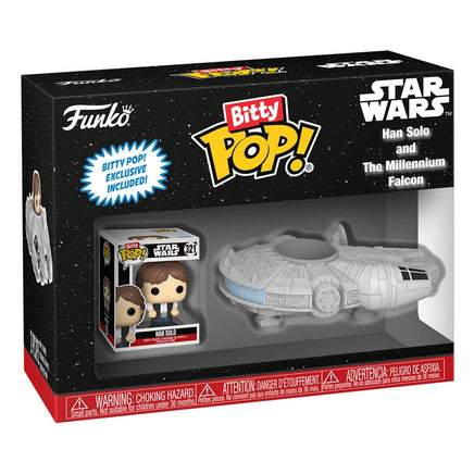 Bitty POP Display Star Wars Han Solo con Millennium Falcon