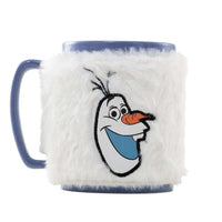 Tazza Mug Frozen Olaf Ceramica 450ml con Copertura Peluche Morbida Walt Disney