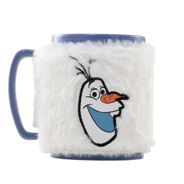 Tazza Mug Frozen Olaf Ceramica 450ml con Copertura Peluche Morbida Walt Disney