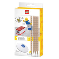 Set cancelleria Scuola con Figure LEGO Matite Gomma Temperamatite Topper
