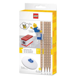 Set cancelleria Scuola con Figure LEGO Matite Gomma Temperamatite Topper
