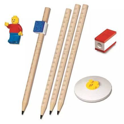 Set cancelleria Scuola con Figure LEGO Matite Gomma Temperamatite Topper
