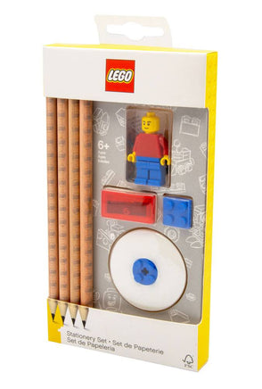 Set cancelleria Scuola con Figure LEGO Matite Gomma Temperamatite Topper
